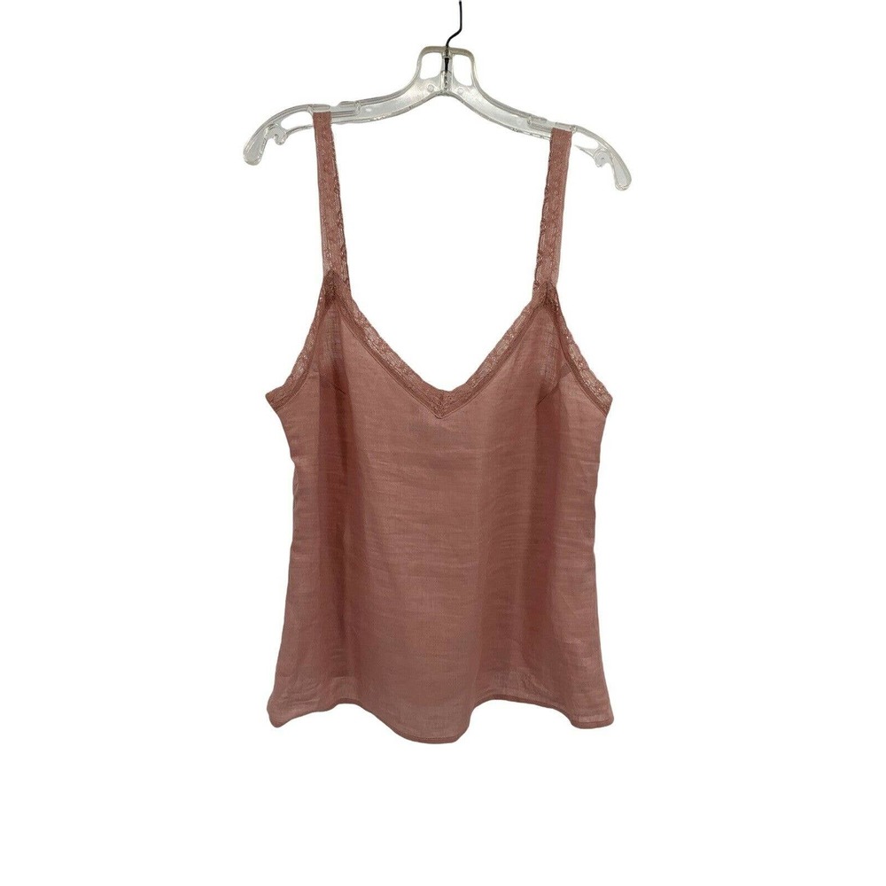 NWOT Reformation Top Emmie Serenade Pink Lace Linen tank